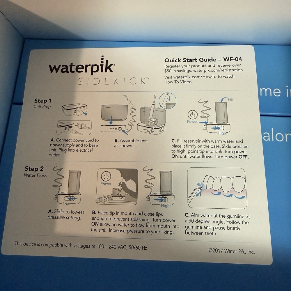 Waterpik Sidekick WF-04 Portable Water Flosser Black Copper - Picture 6 of 9